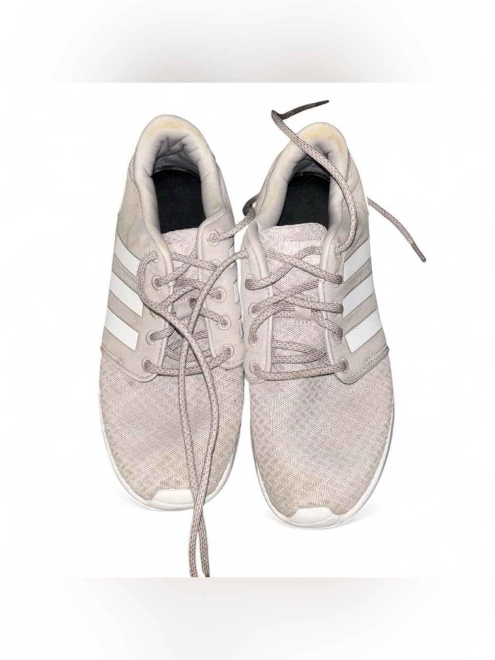 adidas Women's Pale Pink Athletic Sneakers with White Stripes